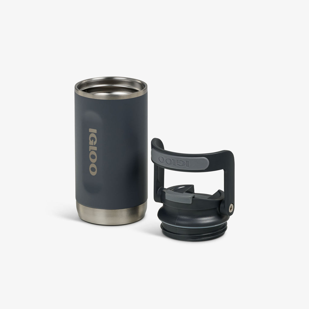 12 Oz Flip ‘n’ Sip Tumbler Z8 - Carbonite - Open View