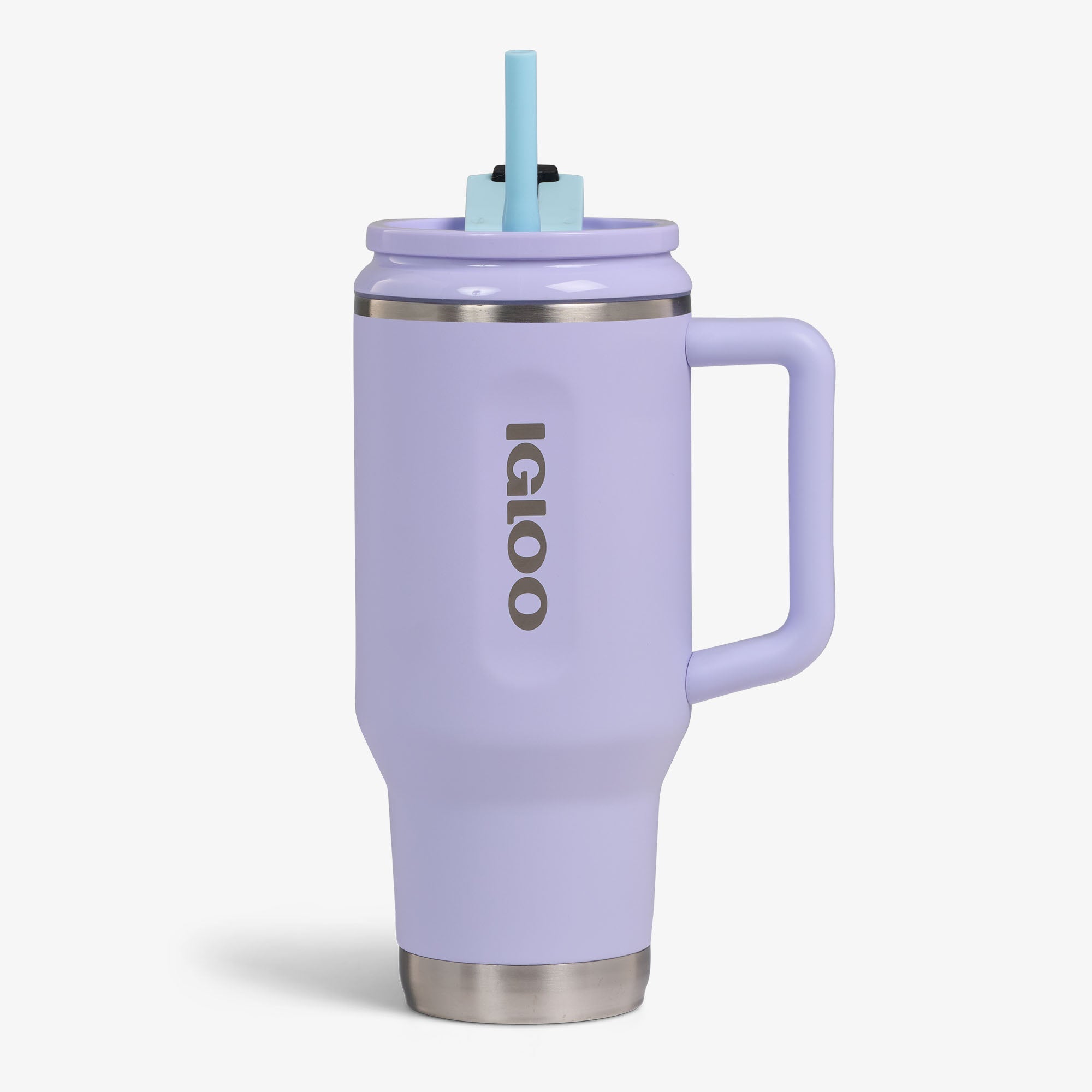32 Oz Flip ‘n’ Sip Travel Mug L2 - Lilac Breeze - Lilac Breeze - Custom - Strap View