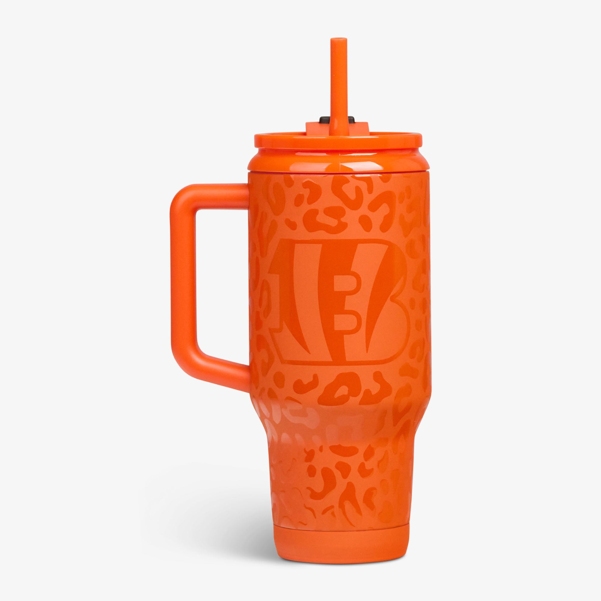 NFL 32 Oz Leopard Flip ‘n’ Sip Travel Mug M1 - Bengals - Product View