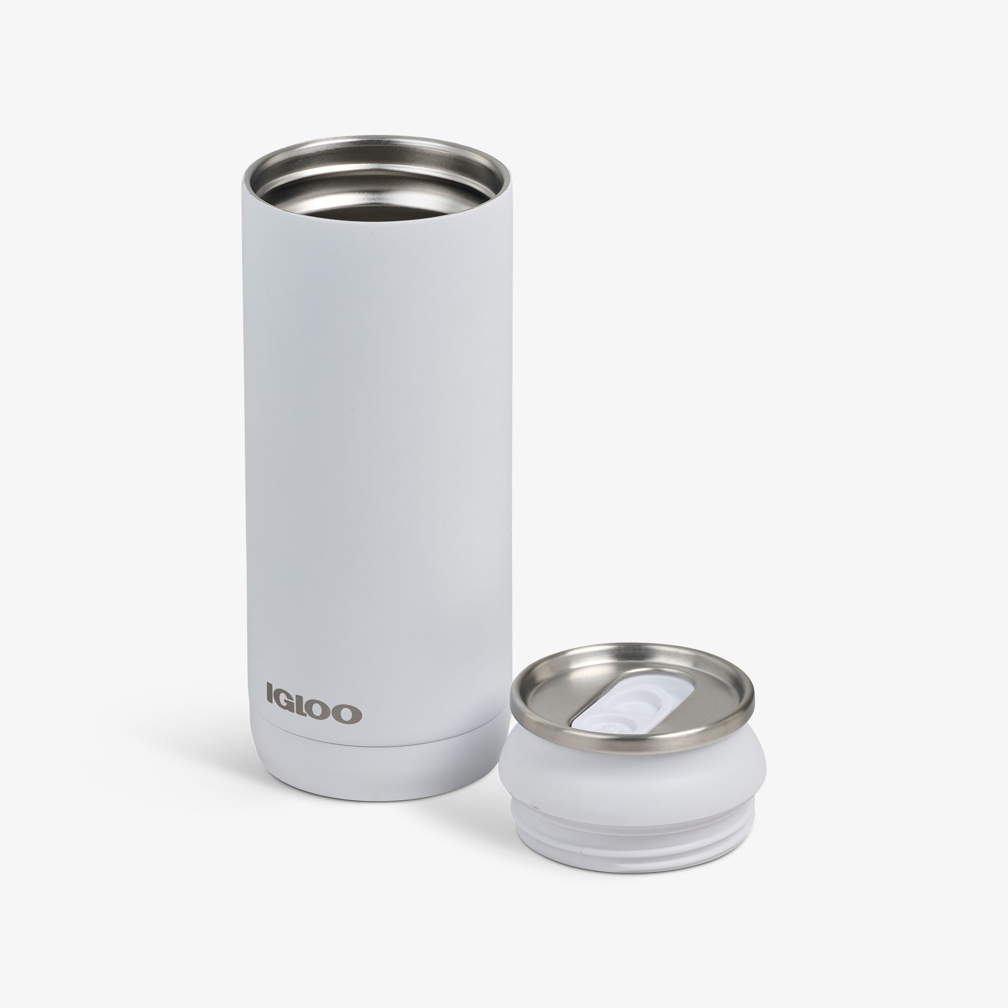 16 Oz Can B1 - White - Open View