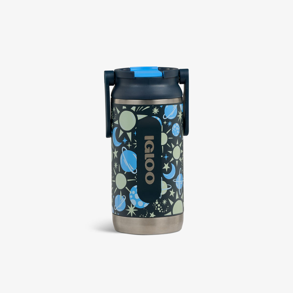 Kids Lunch Glow 12 Oz Sipper Bottle Q3 - Cosmic Glow - Front View