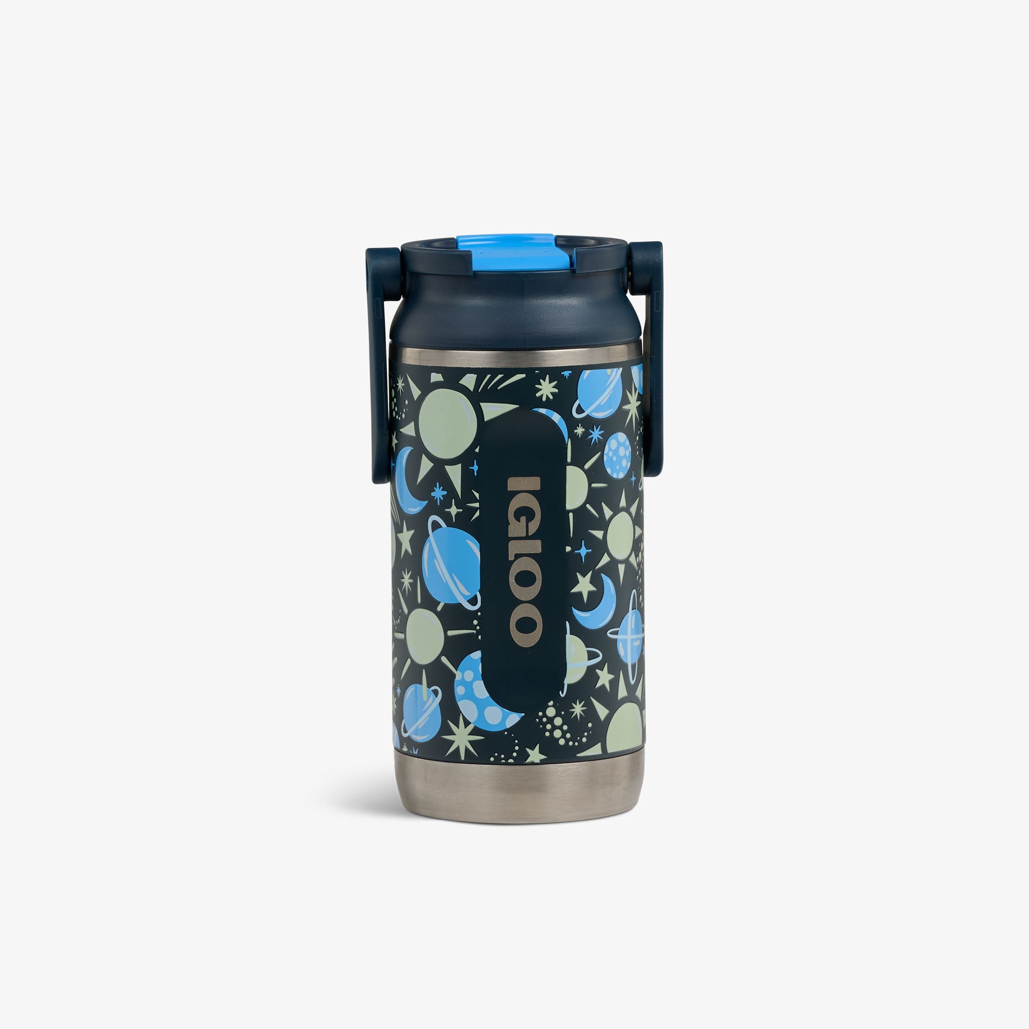 Kids Lunch Glow 12 Oz Sipper Bottle Q3 - Cosmic Glow - Front View