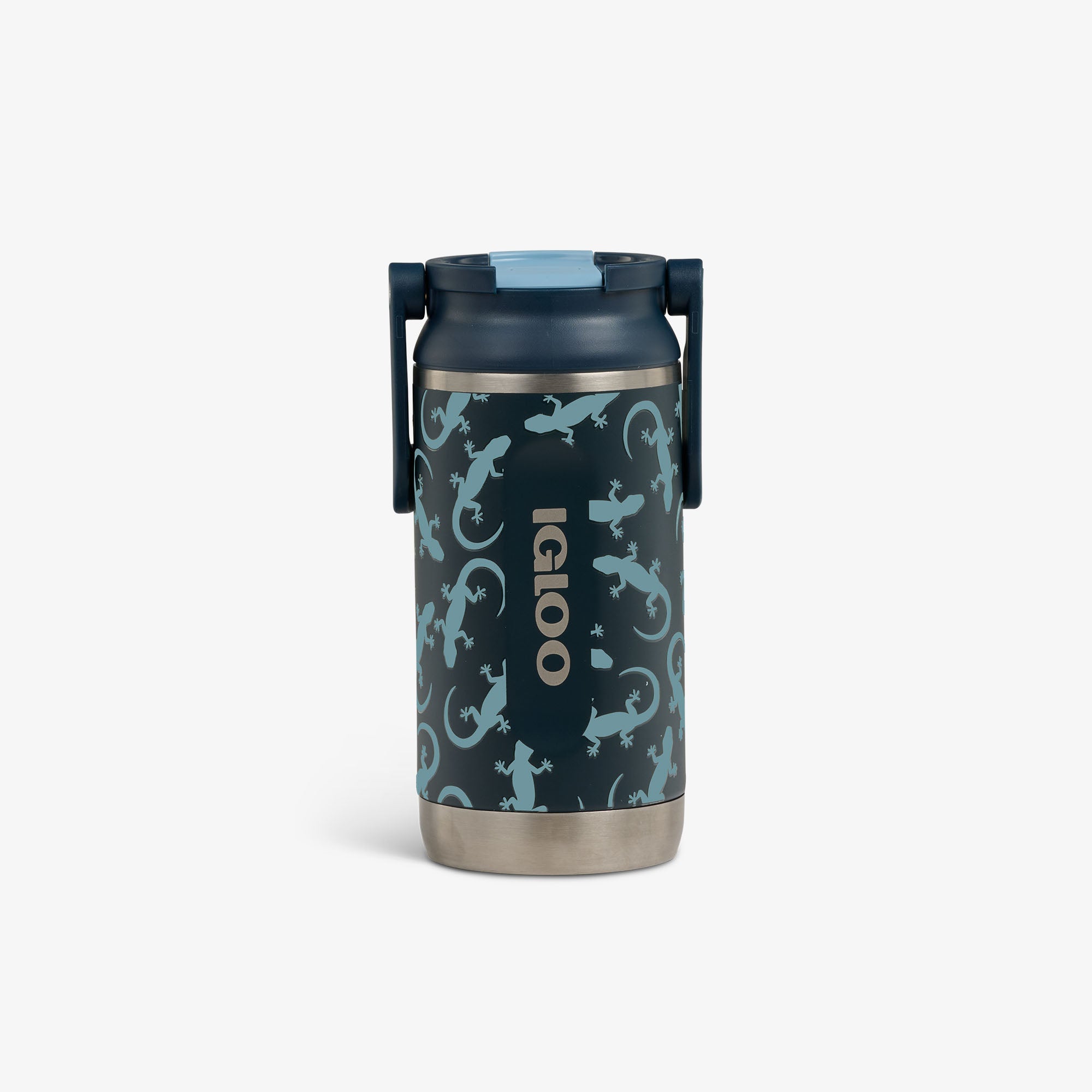 Kids Lunch Glow 12 Oz Sipper Bottle Q3 - Lizard Glow - Front View