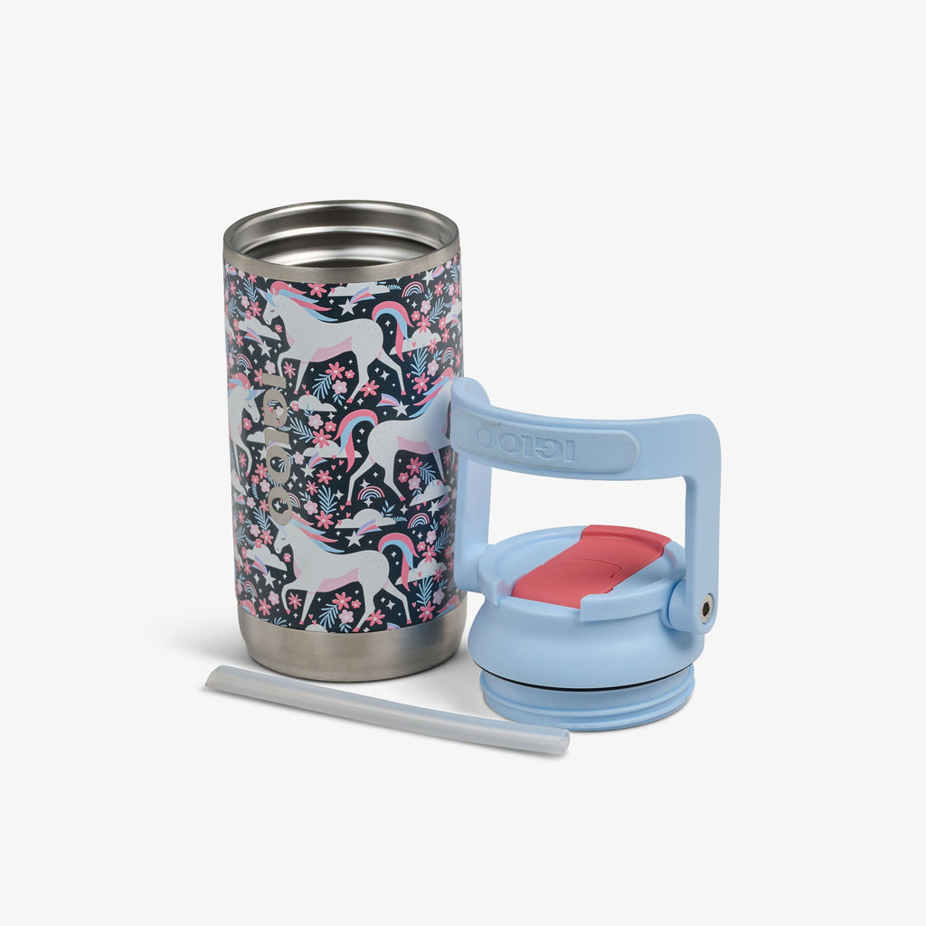 Kids Lunch 12 Oz Sipper Bottle S7 - Unicorns - Open View