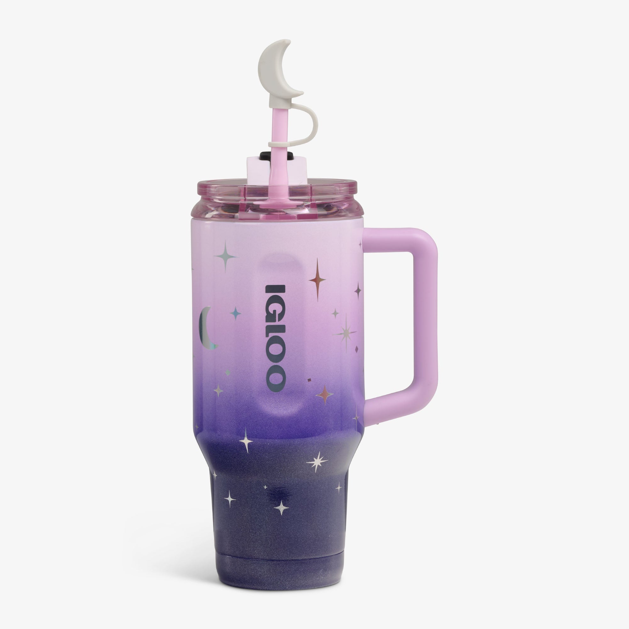 32 Oz Flip ‘n’ Sip Travel Mug L2 - Mystic Purple - Strap View
