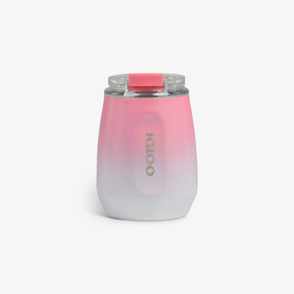 10 Oz Wine Tumbler K7 - Gradient Pink - Front View
