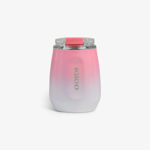 10 Oz Wine Tumbler K7 - Gradient Pink - Front View