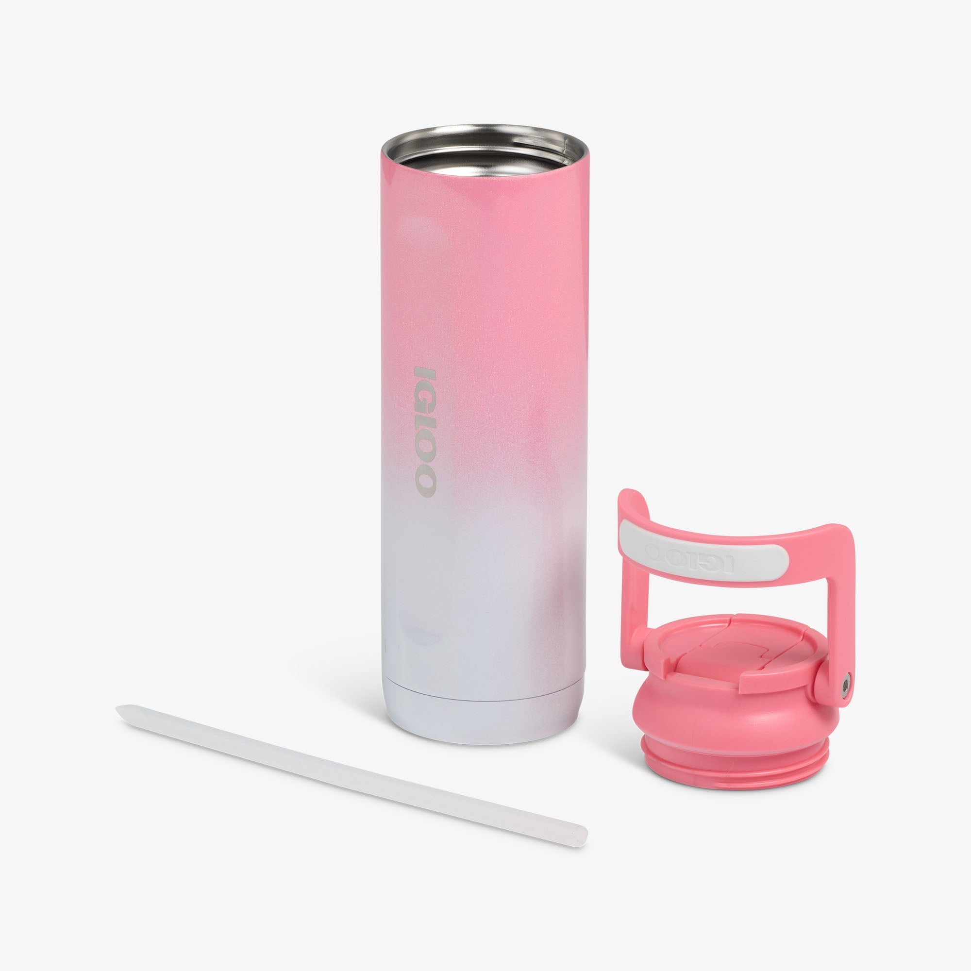 20 Oz Sport Sipper Bottle W4 - Gradient Pink - Open View