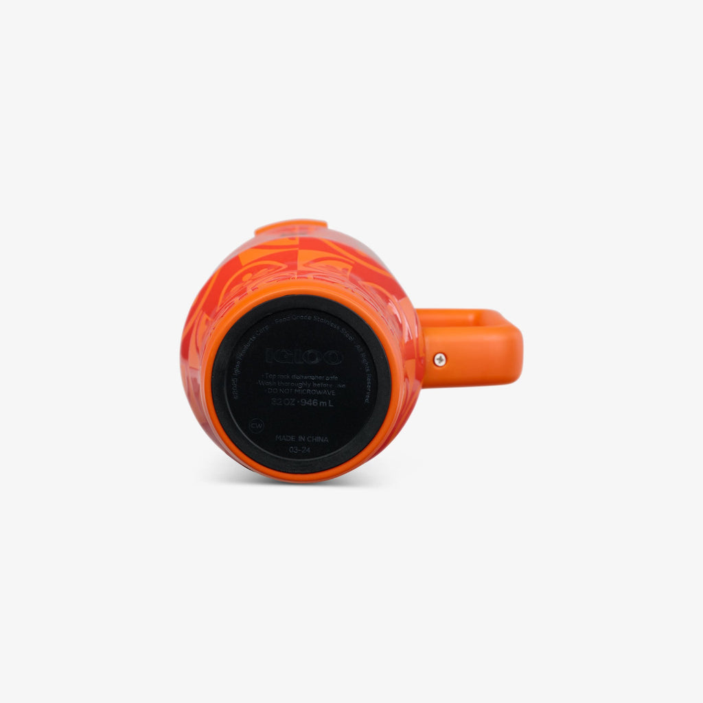 32 Oz Flip ‘n’ Sip Travel Mug L2 - Orange - Product View