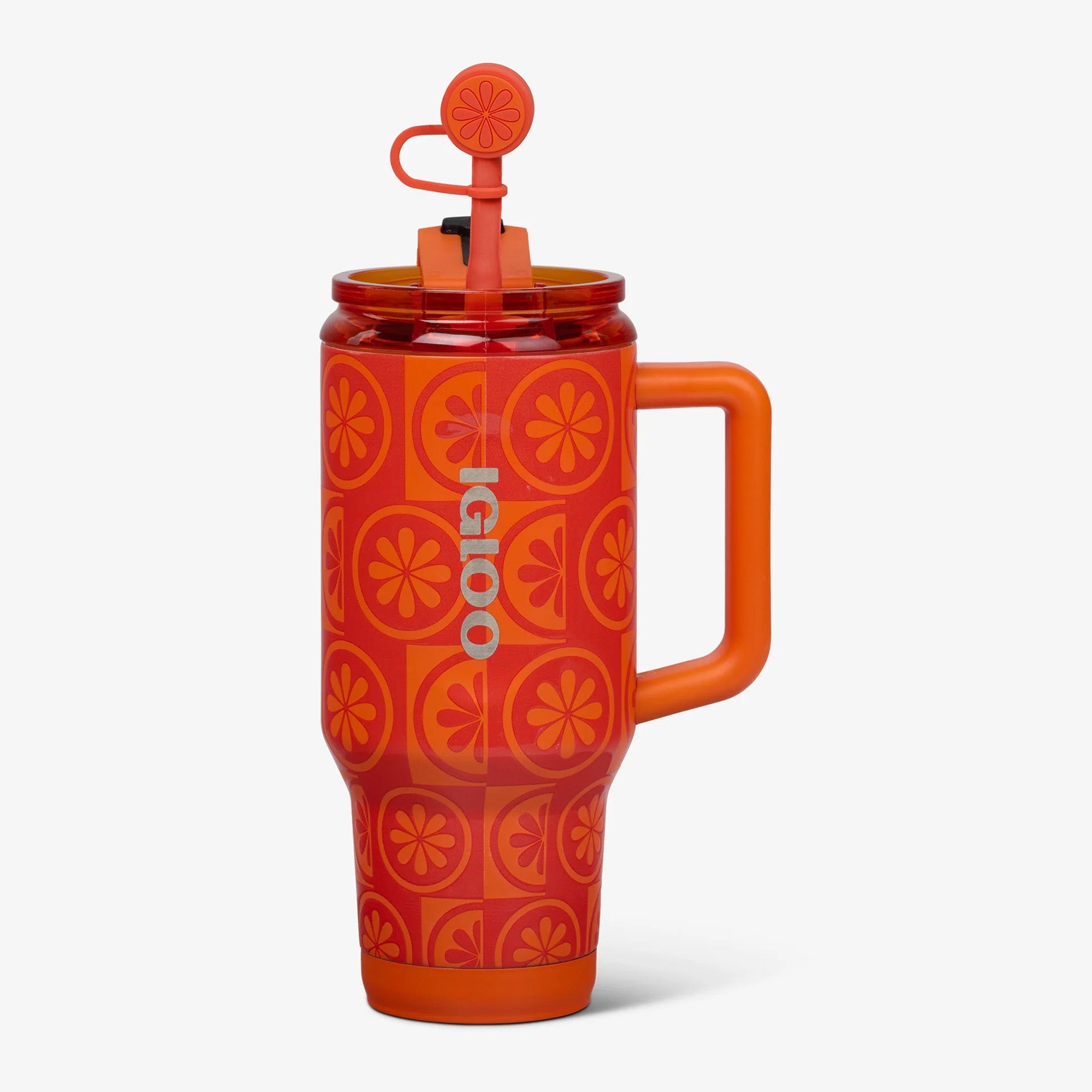 32 Oz Flip ‘n’ Sip Travel Mug L2 - Orange - Product View
