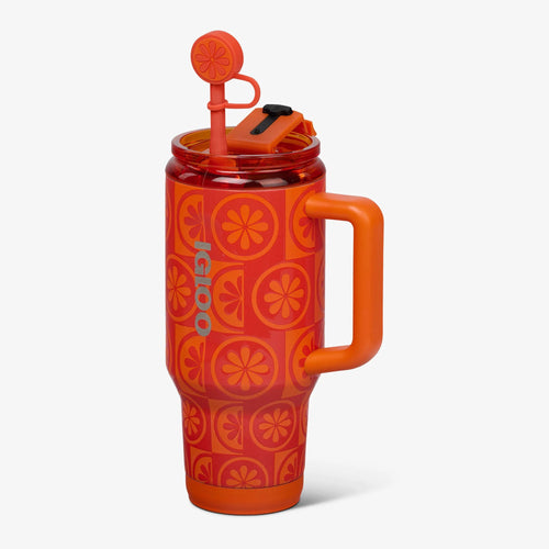 32 Oz Flip ‘n’ Sip Travel Mug L2 - Orange - Product View