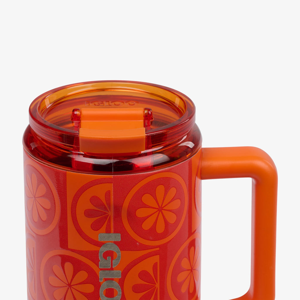32 Oz Flip ‘n’ Sip Travel Mug L2 - Orange - Product View