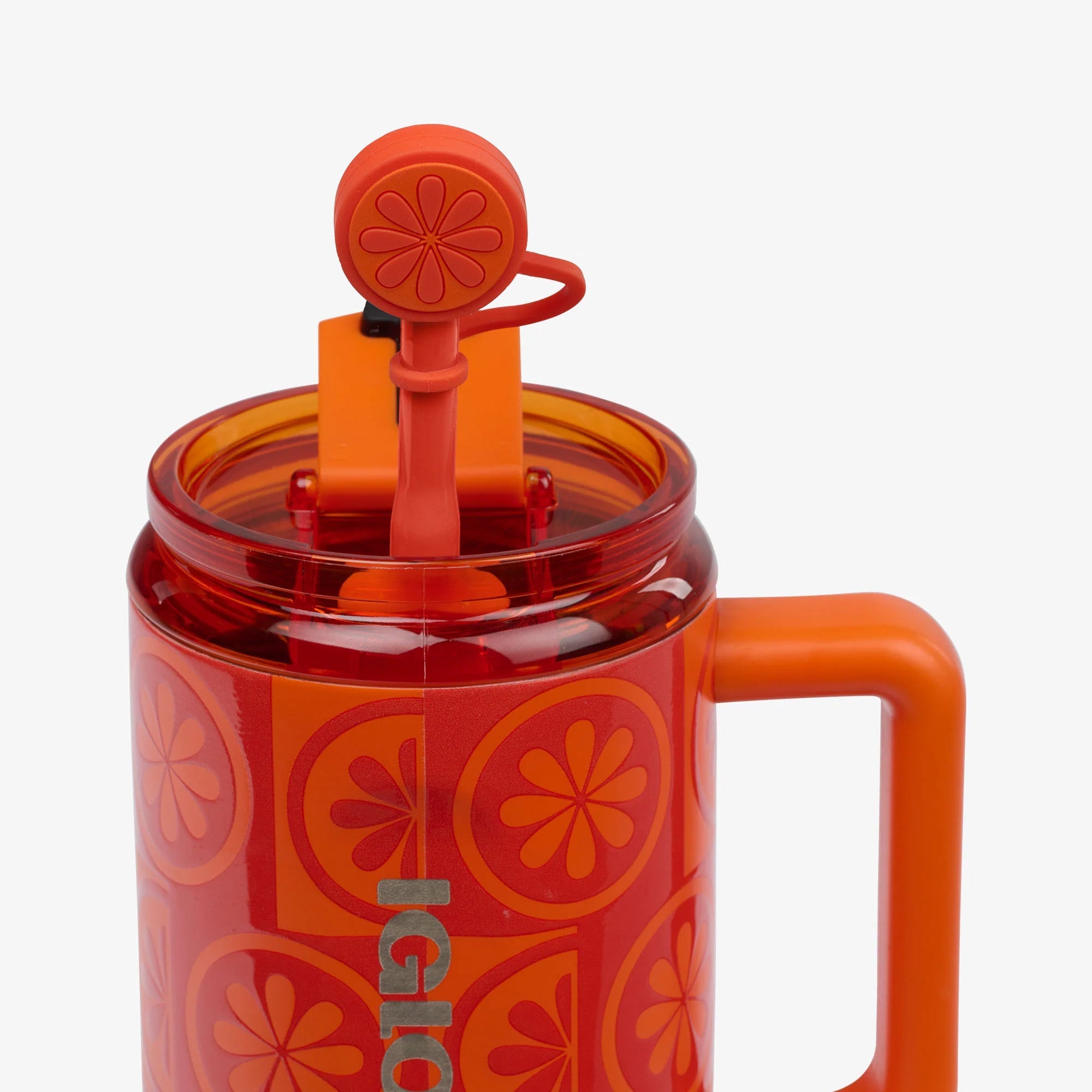 32 Oz Flip ‘n’ Sip Travel Mug L2 - Orange - Product View