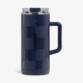 1L Beer Mug K7 - Navy Check - Front View