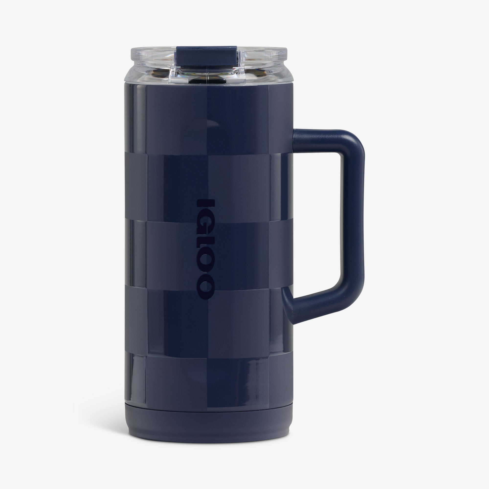 1L Beer Mug K7 - Navy Check - Front View
