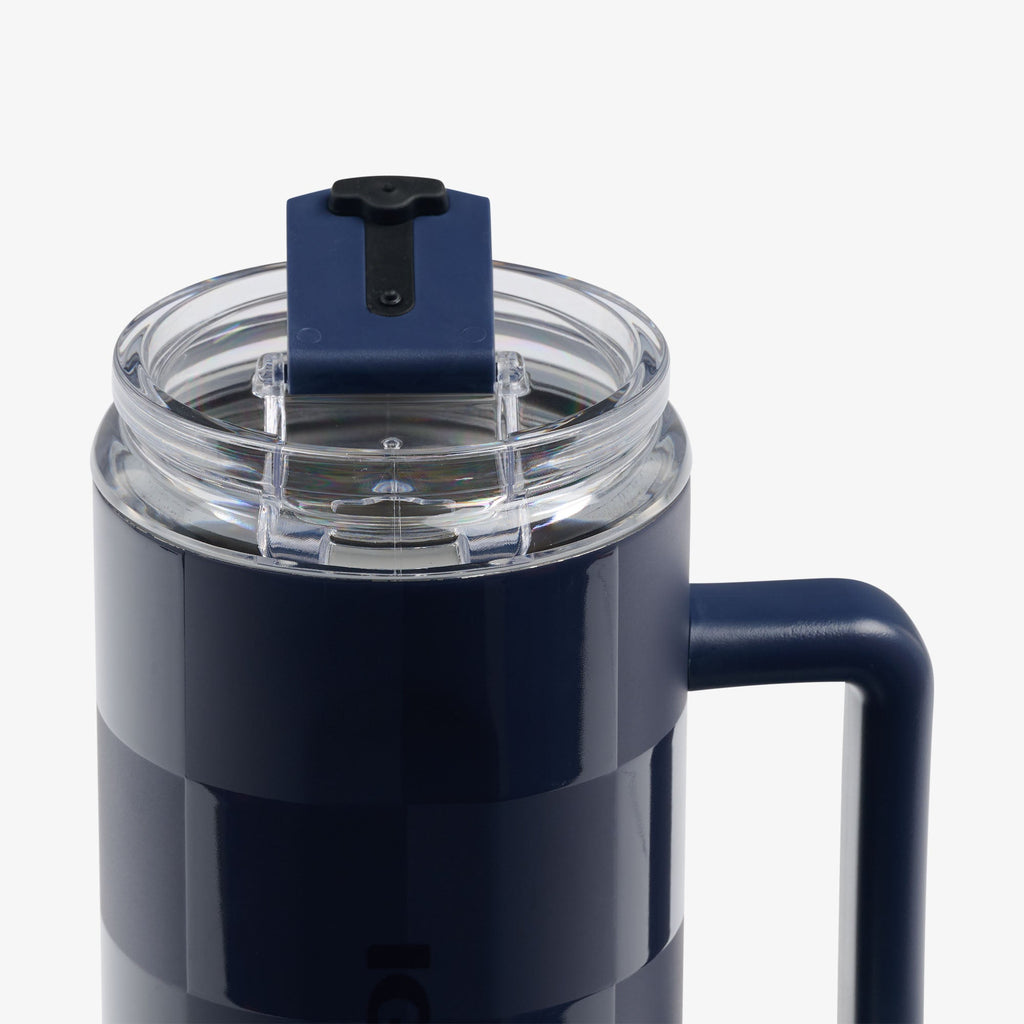 1L Beer Mug K7 - Navy Check - Product View