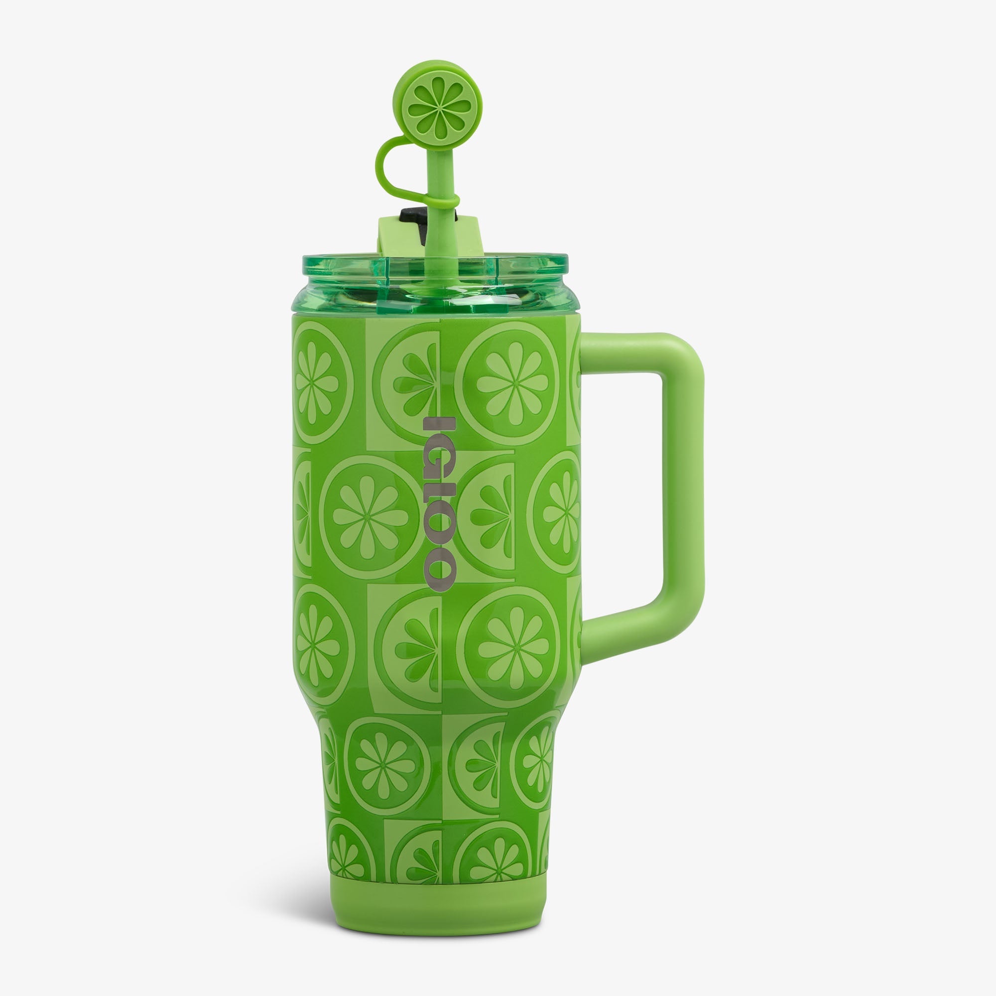 32 Oz Flip ‘n’ Sip Travel Mug L2 - Lime - Front View